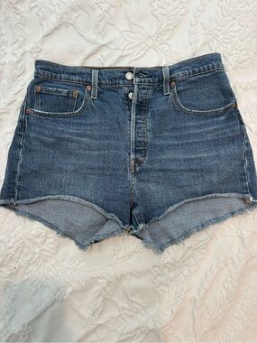 Levi 501 High-Rise Denim Cutoff Shorts
